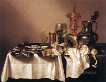 金箔のゴブレットのある静物画 ウィレム・クレスゾーン・ヘダ Oil Paintings